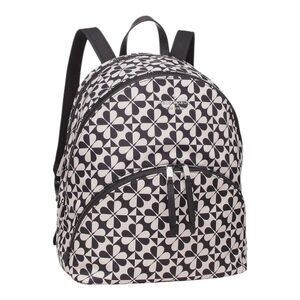 Kate Spade New York Sam Small Spade Flower Geometric Nylon Backpack Black